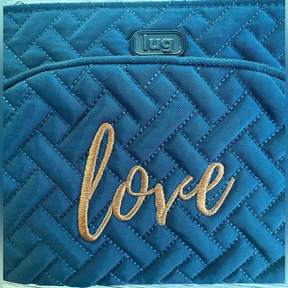 Lug Love Flyer Convertible Crossbody Handbag Belted Purse Navy Blue - Picture 3 of 8